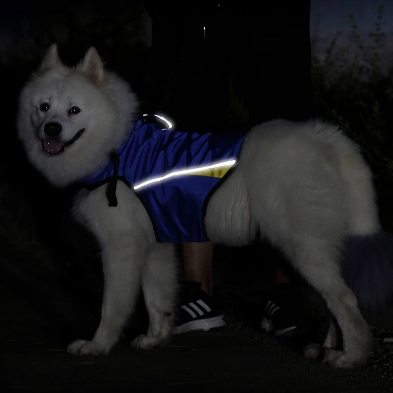 WINBATE Dog Anxiety Jacket- Keep Calmig Vest Thunder Coat with D-Ring and Training Handle for Larger Dogs(Blue) - Image 5